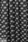 Dutch 'count by fives' bio-cotton knit - black/white 1.5 yds