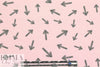 Dutch 'which way' bio-cotton knit - pink/gray 1.375 yds
