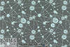 Dutch 'connecting dots' bio-cotton knit - blue ice/grey .875 yds