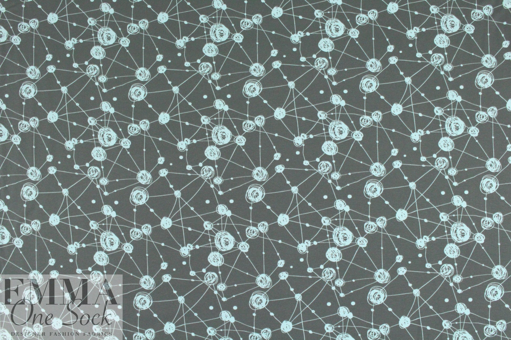 Dutch 'connecting dots' bio-cotton knit - blue ice/grey