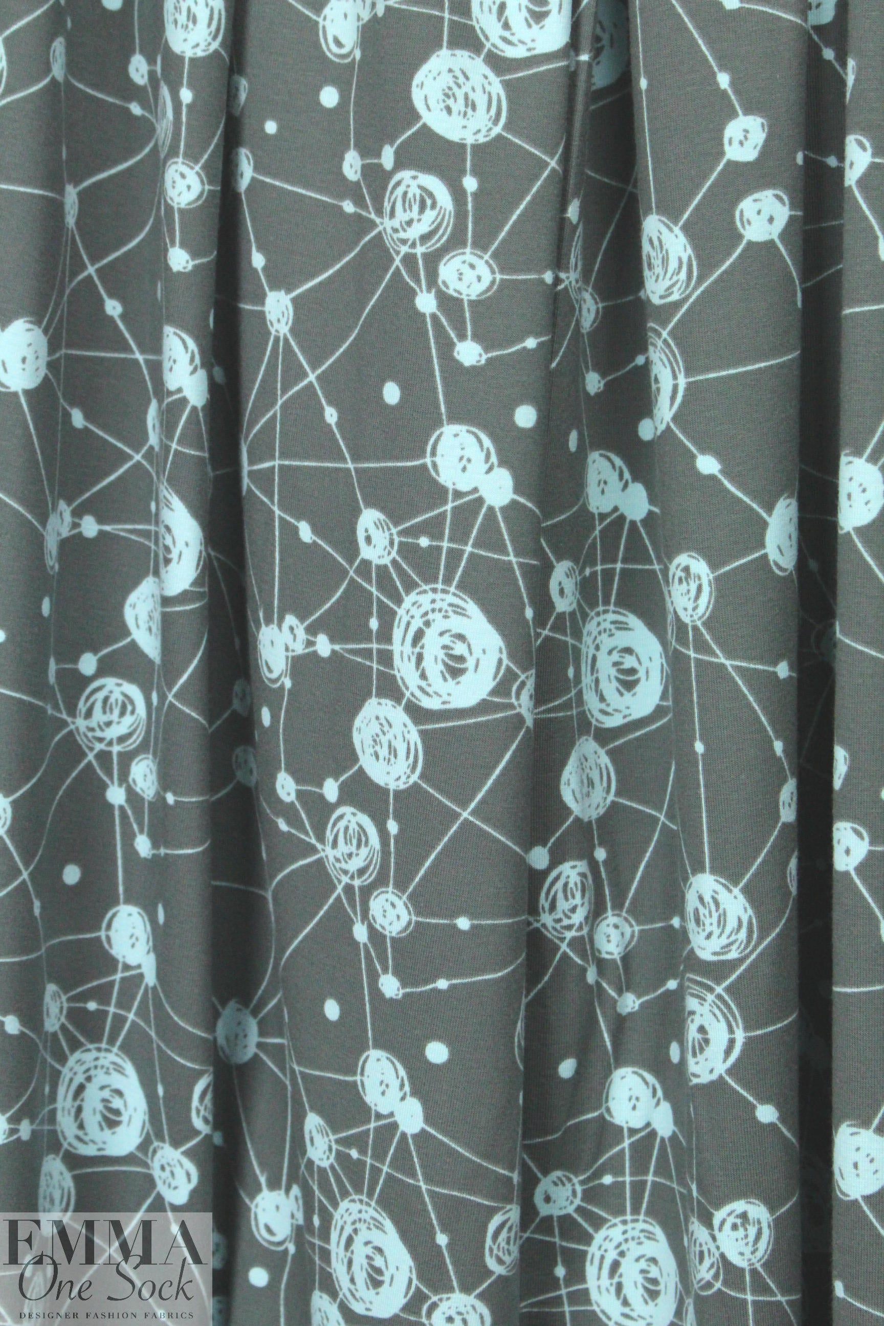 Dutch 'connecting dots' bio-cotton knit - blue ice/grey