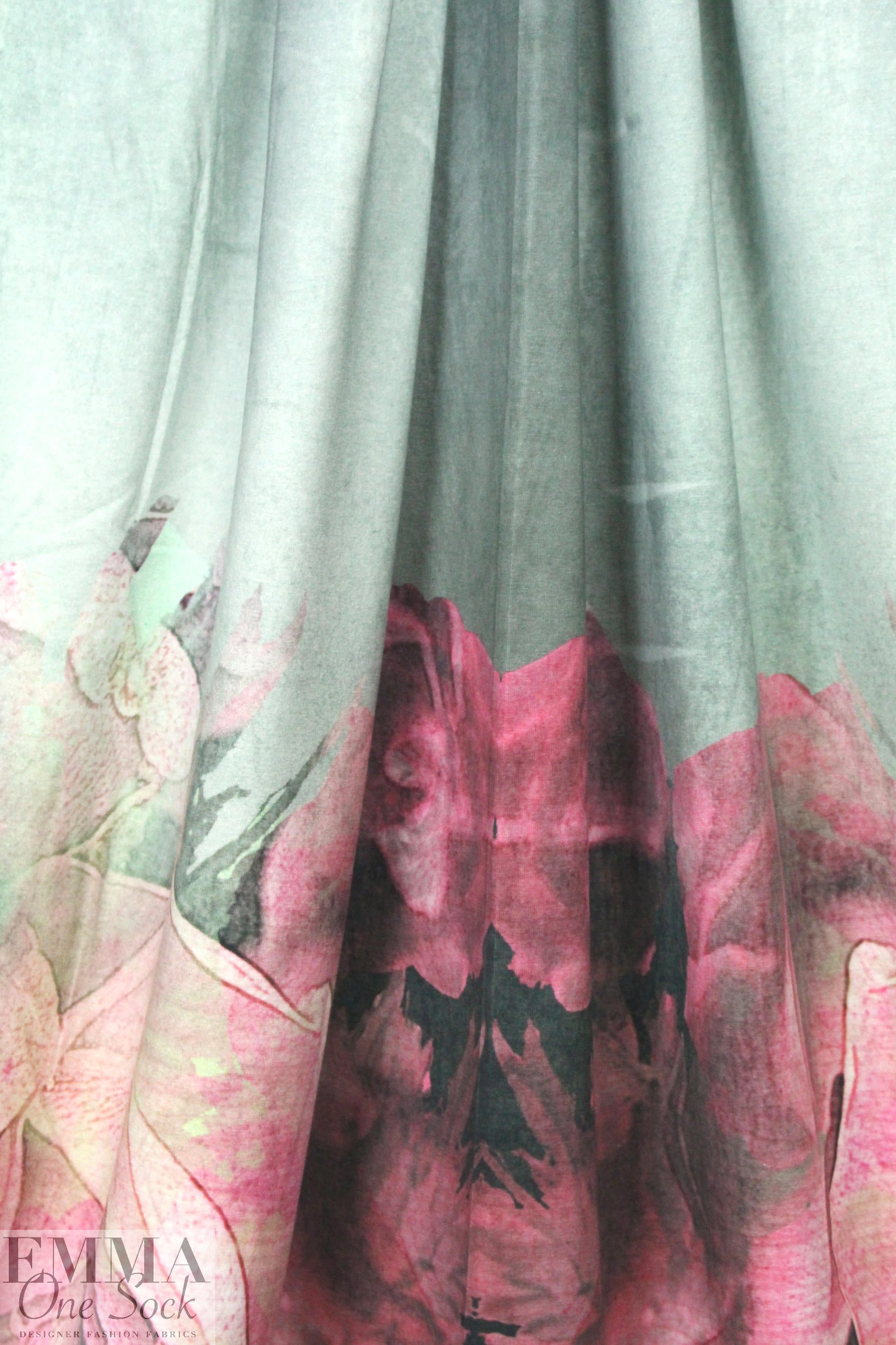 Dutch digital bleachy rose cotton/lycra knit panel
