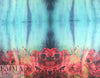 Dutch digital aqua rose cotton/lycra knit panel