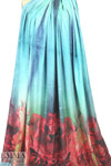 Dutch digital aqua rose cotton/lycra knit panel