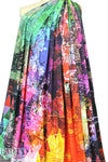 Dutch digital 'layered abstract' cotton/lycra knit panel 1 yard Partial Panel