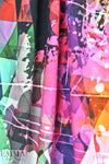 Dutch digital 'layered abstract' cotton/lycra knit panel 2.66 yd