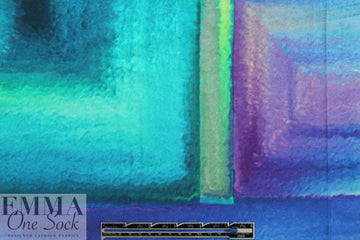 Dutch digital 'sketchy blues' cotton/lycra knit 1 yard