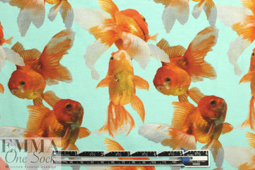 Dutch digital 'fish tank' cotton/lycra knit  1.5 yd