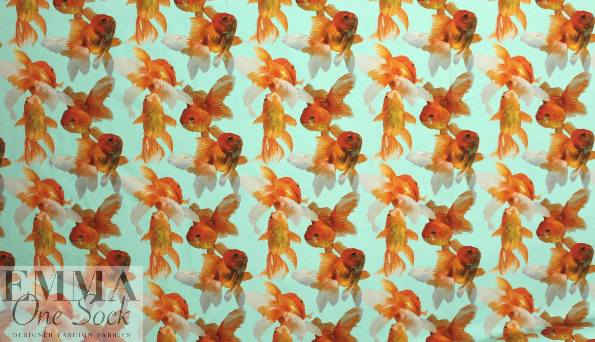 Dutch digital 'fish tank' cotton/lycra knit  1.375 yds