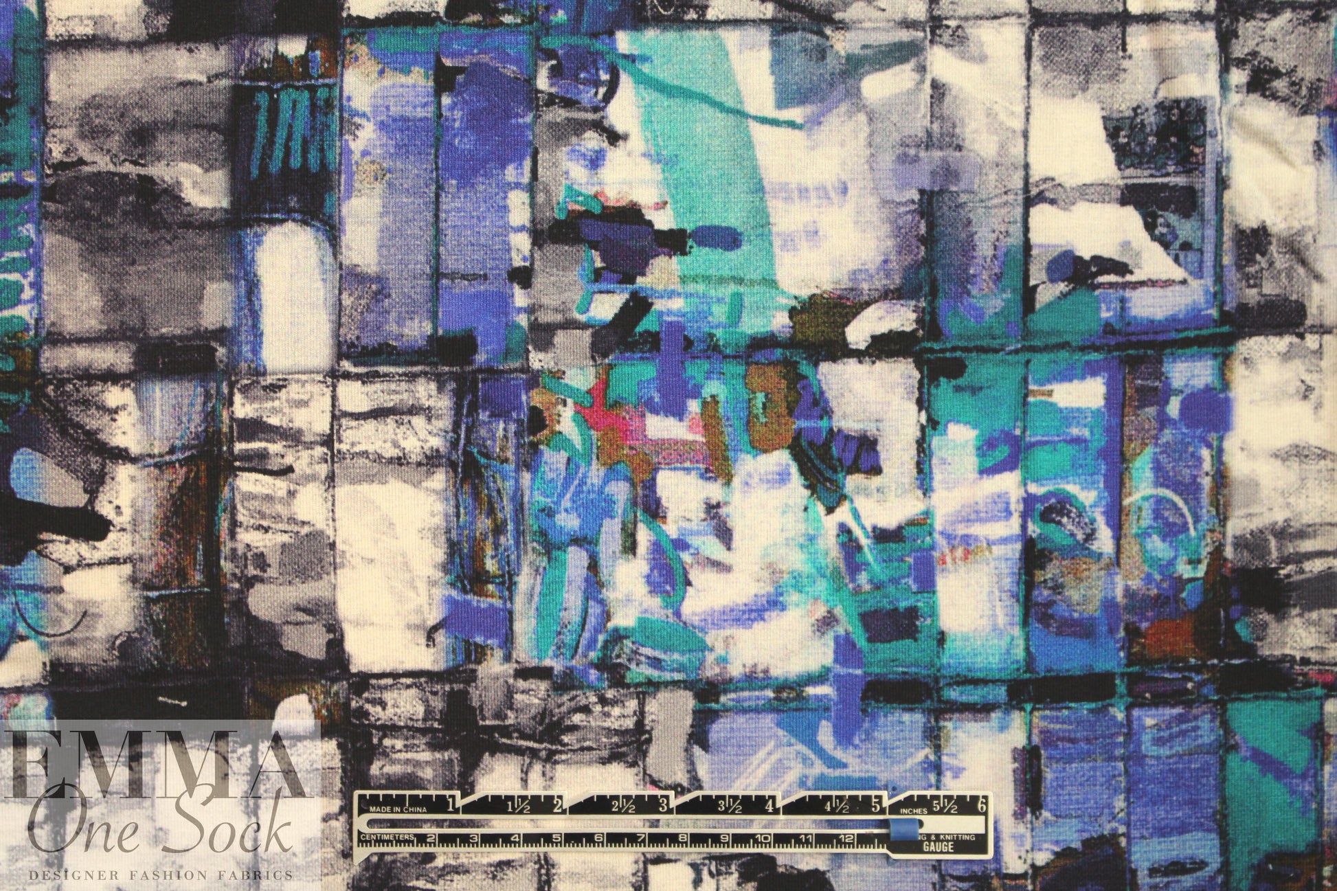 Dutch digital 'painterly abstract' viscose/lycra knit