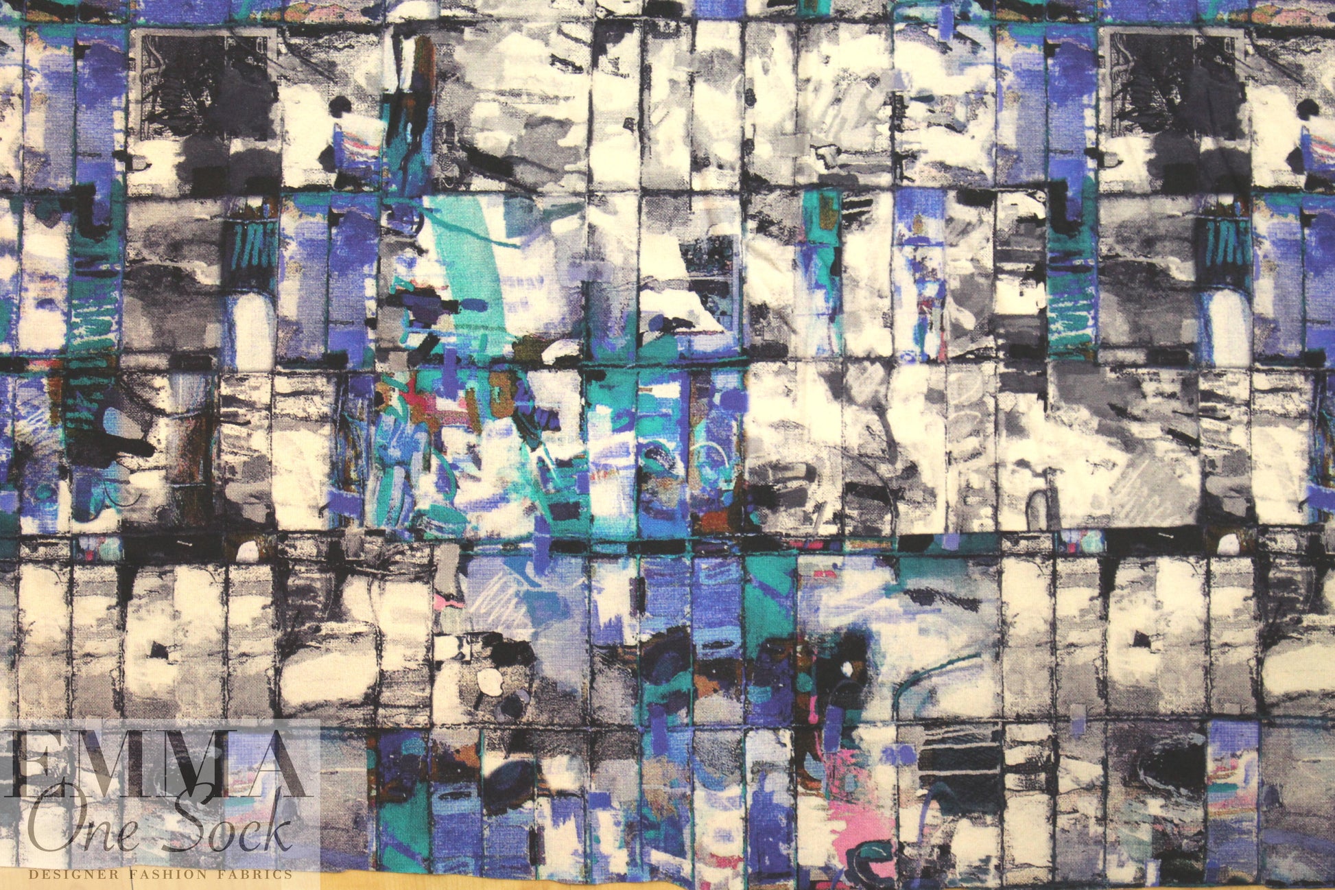 Dutch digital 'painterly abstract' viscose/lycra knit