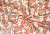 Dutch flamingos and roses cotton/lycra knit  1.25 yds