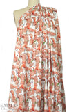 Dutch flamingos and roses cotton/lycra knit