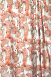 Dutch flamingos and roses cotton/lycra knit