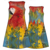 Dutch digital 'peering parrot' cotton/lycra knit panel