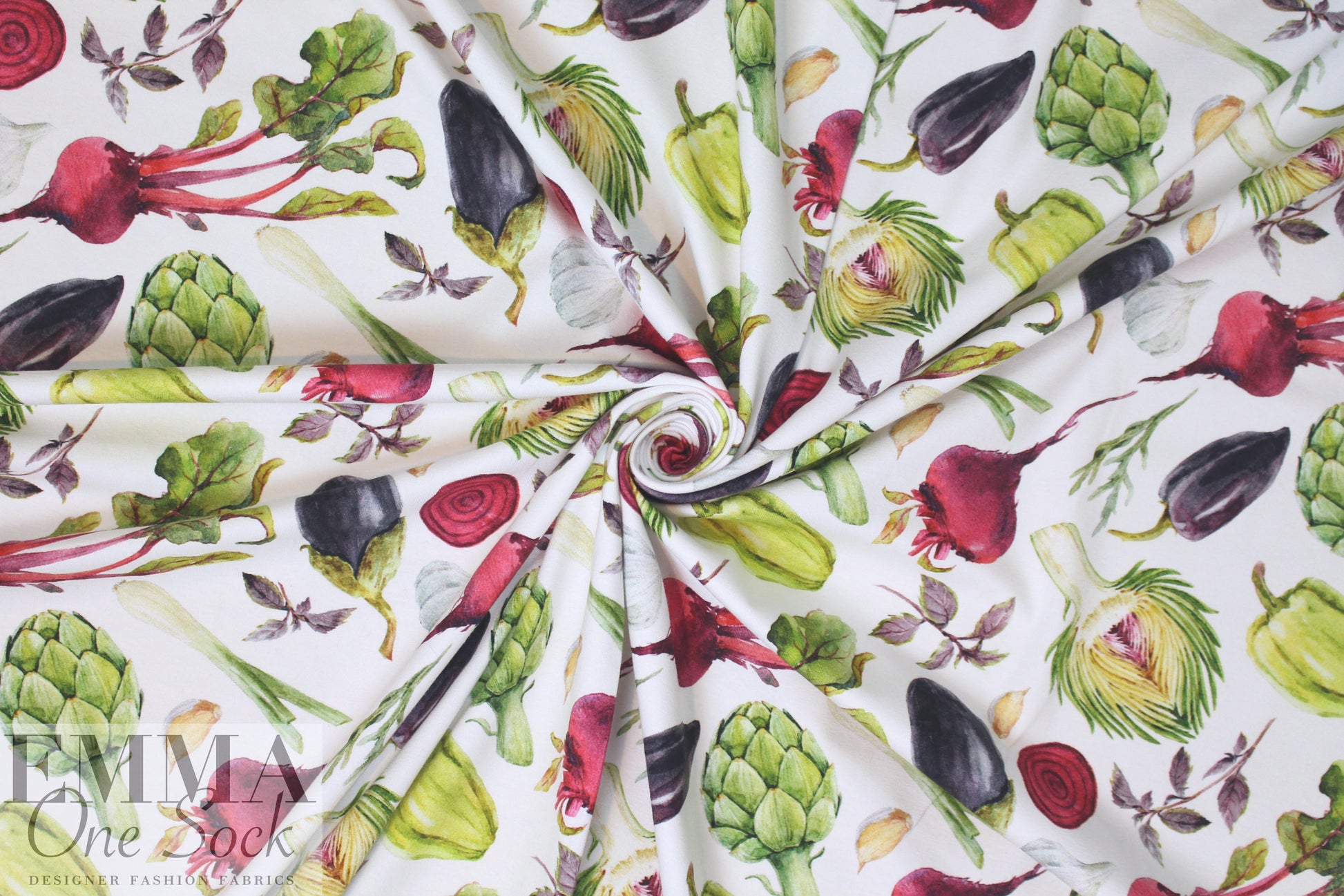 Dutch 'heirloom harvest' cotton/lycra knit  1.25 yd