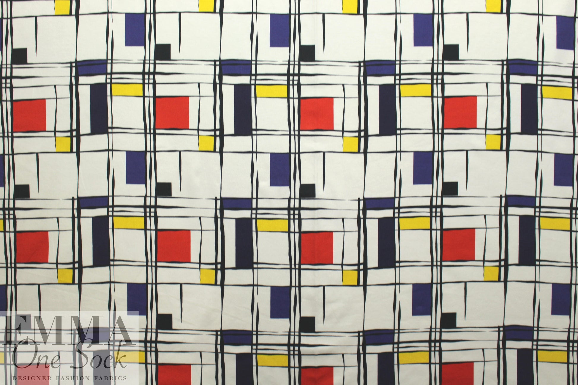Dutch digital 'Mondrian 2' cotton/lycra knit