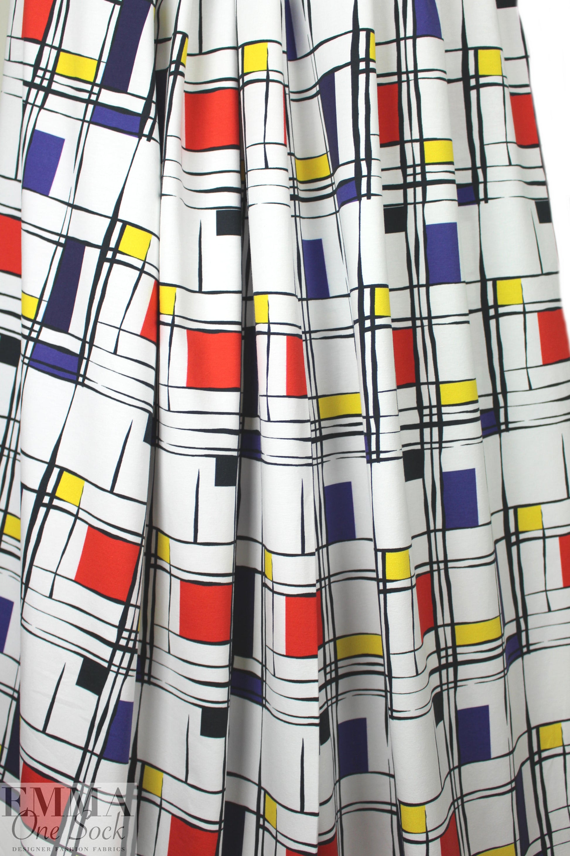 Dutch digital 'Mondrian 2' cotton/lycra knit .875 yds