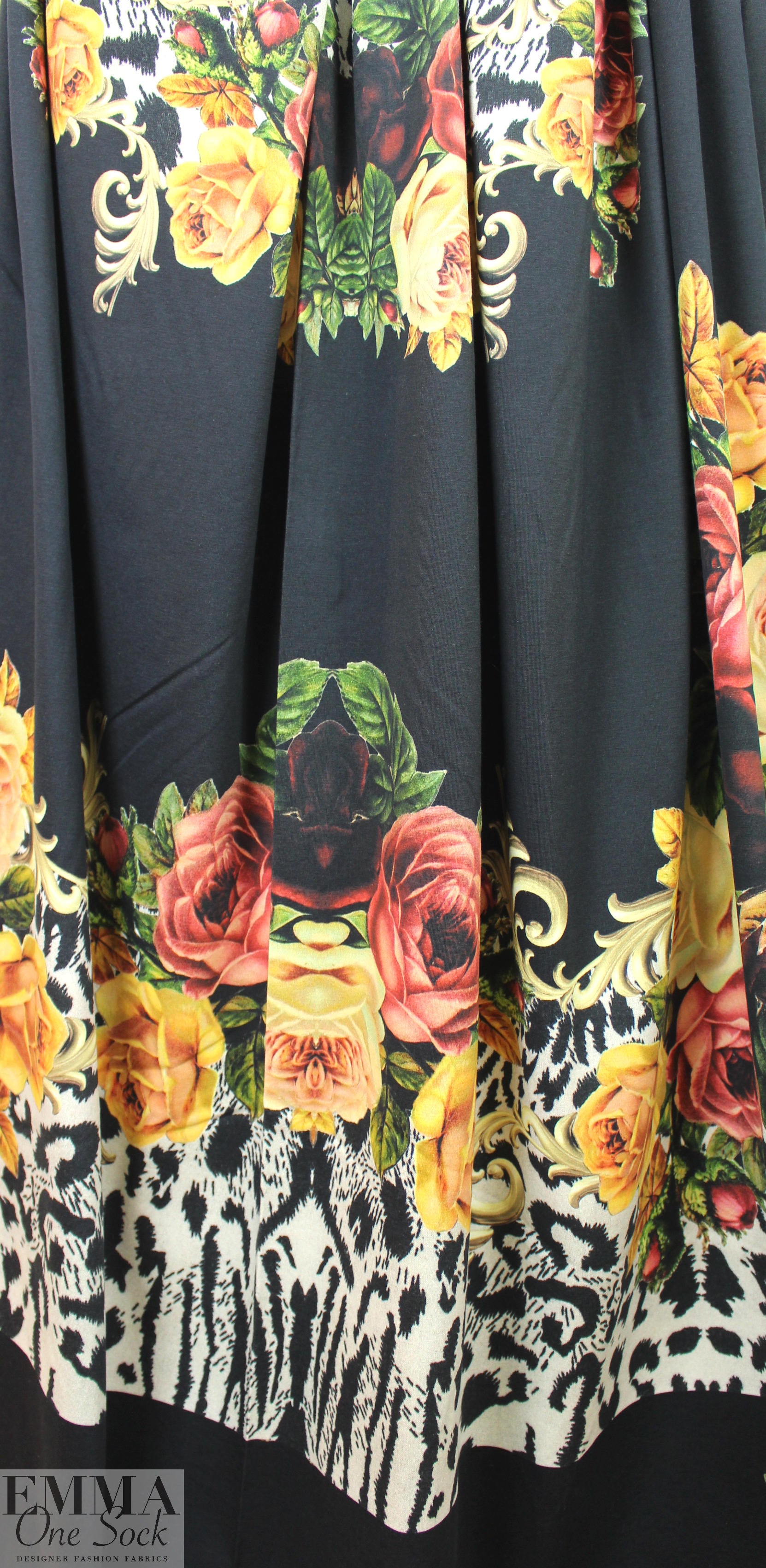 Dutch digital 'Cavalli-esque' cotton/lycra knit panel