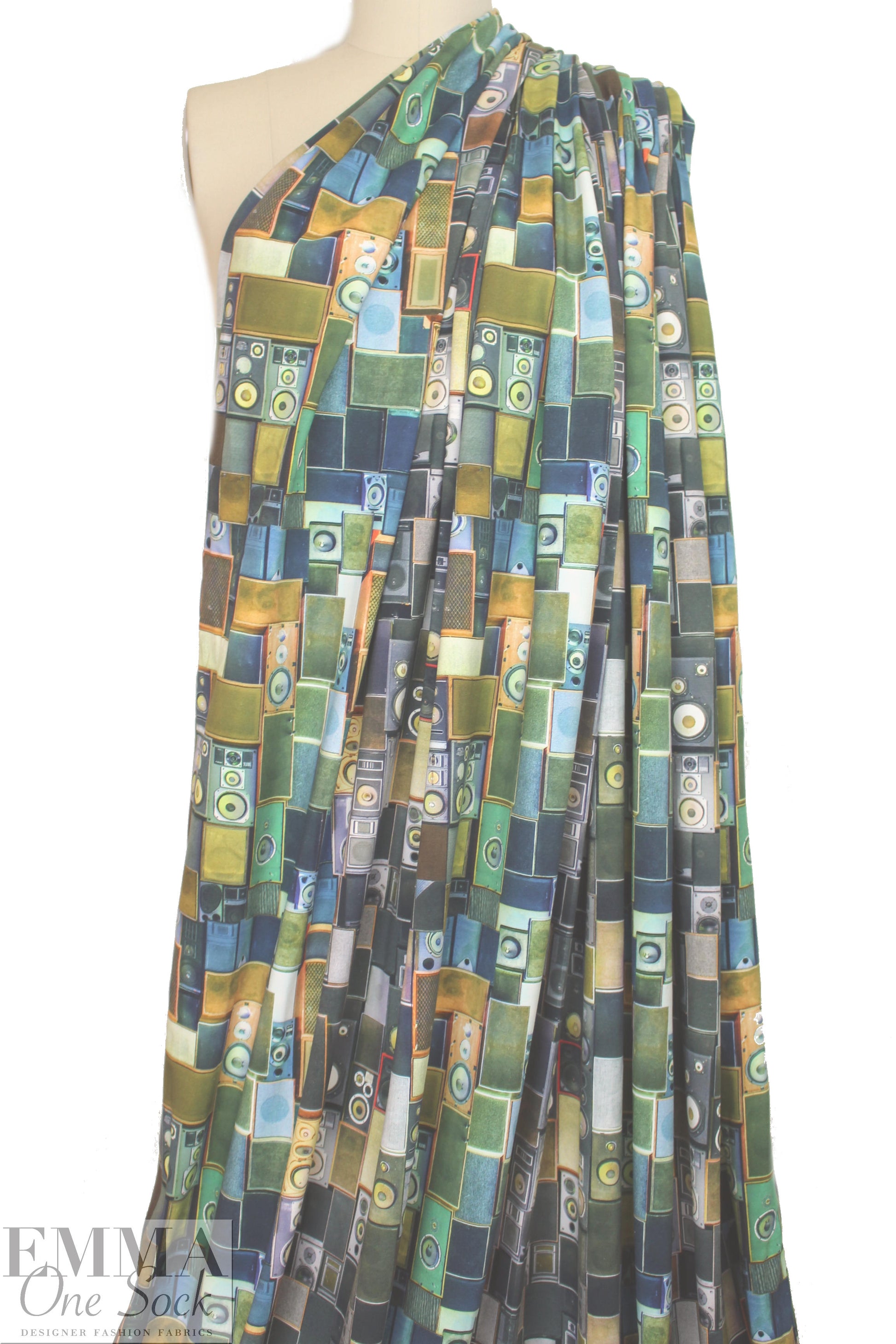 Dutch digital 'surround sound' cotton/lycra knit