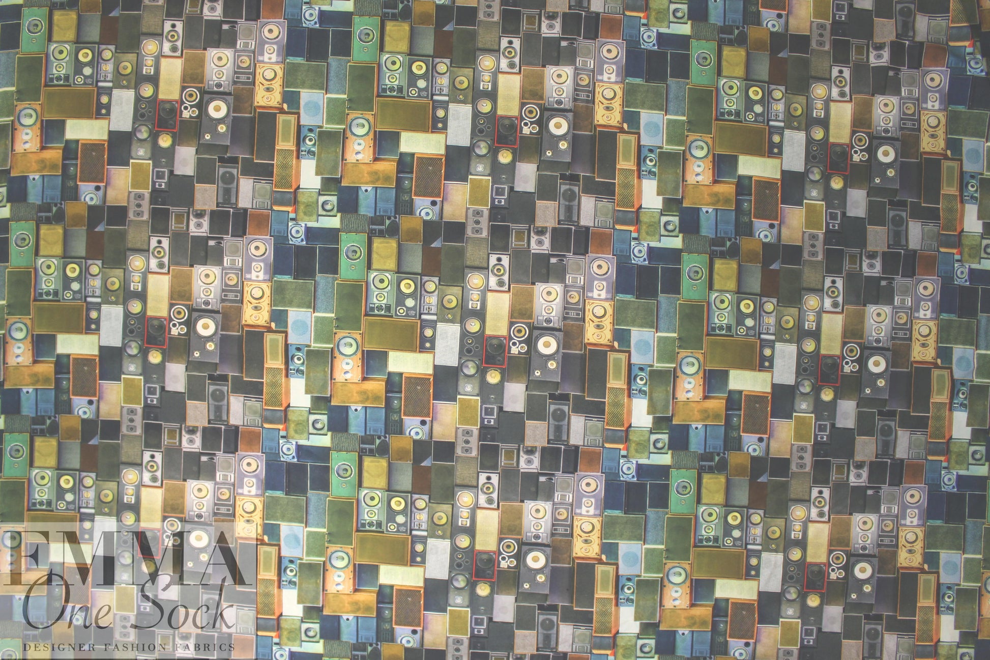 Dutch digital 'surround sound' cotton/lycra knit