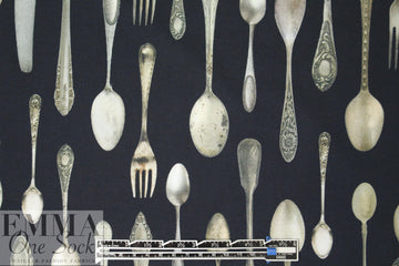 Dutch digital 'silver spoon' cotton/lycra knit 1.125 yd