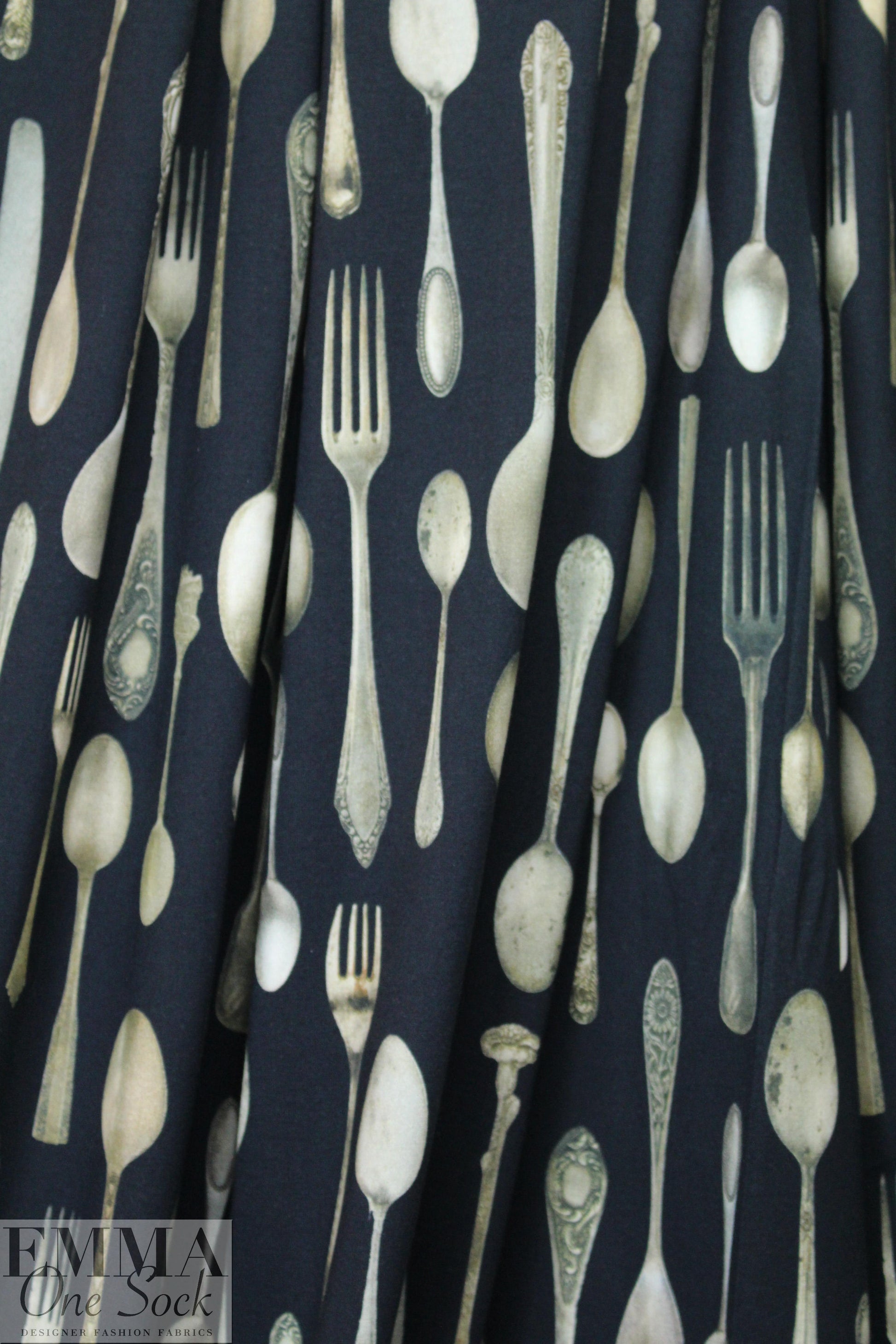 Dutch digital 'silver spoon' cotton/lycra knit 2.5 yds