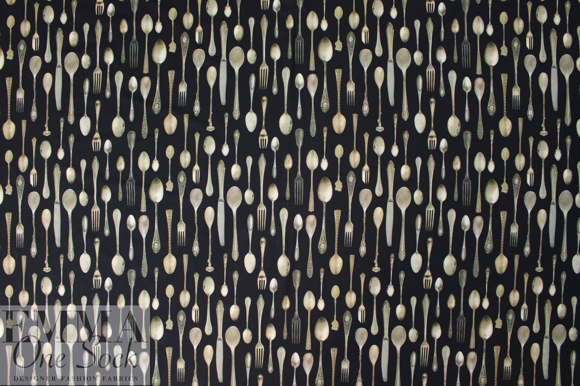 Dutch digital 'silver spoon' cotton/lycra knit 2.5 yds