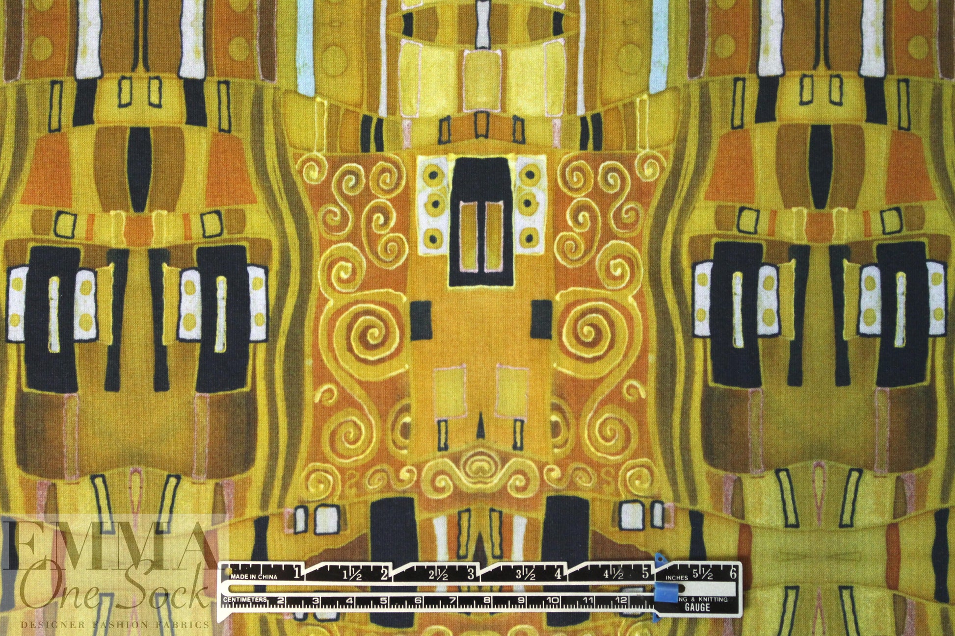 Dutch digital 'Klimt companion' cotton/spandex knit 1.5 yds