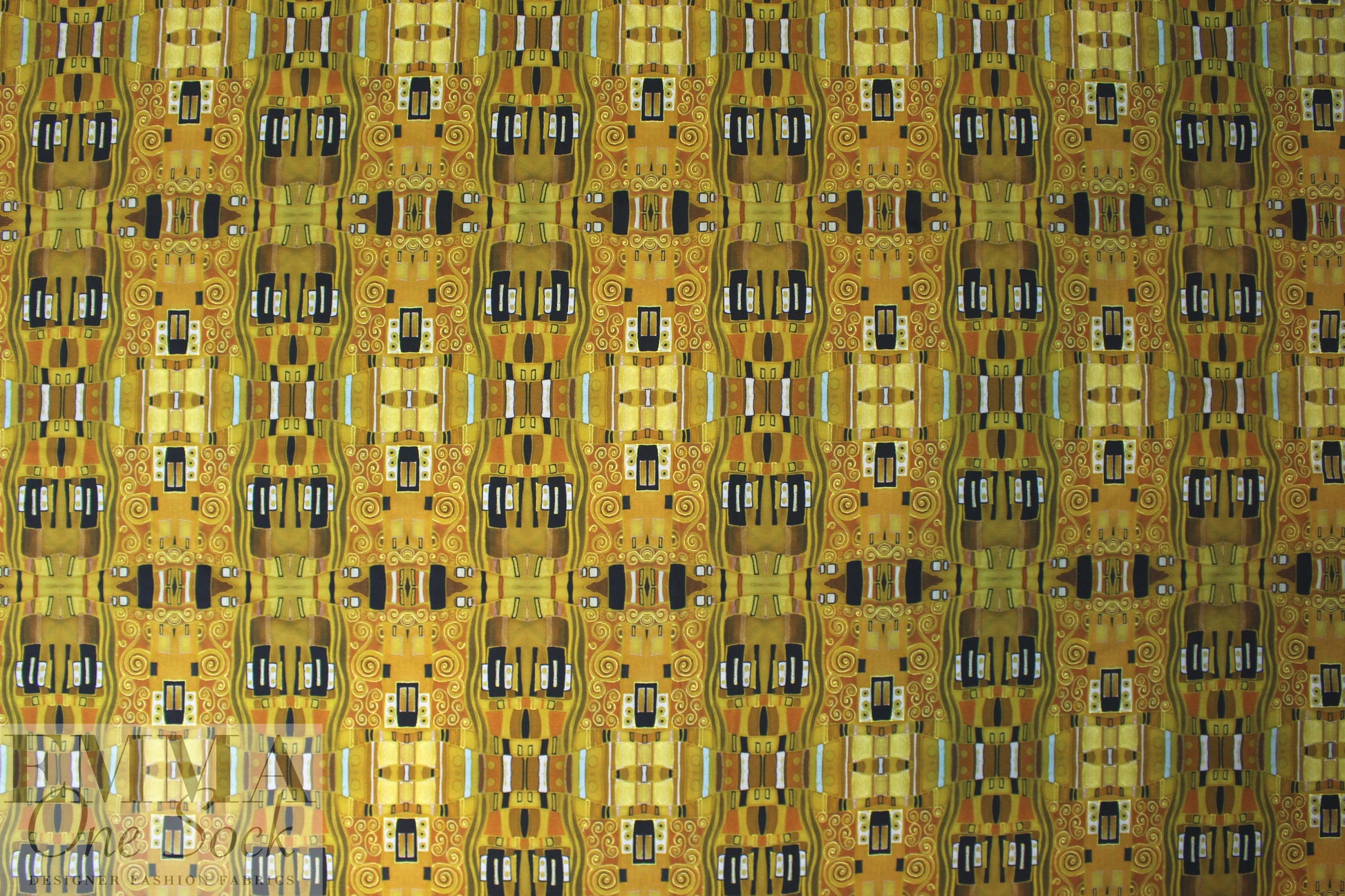 Dutch digital 'Klimt companion' cotton/spandex knit