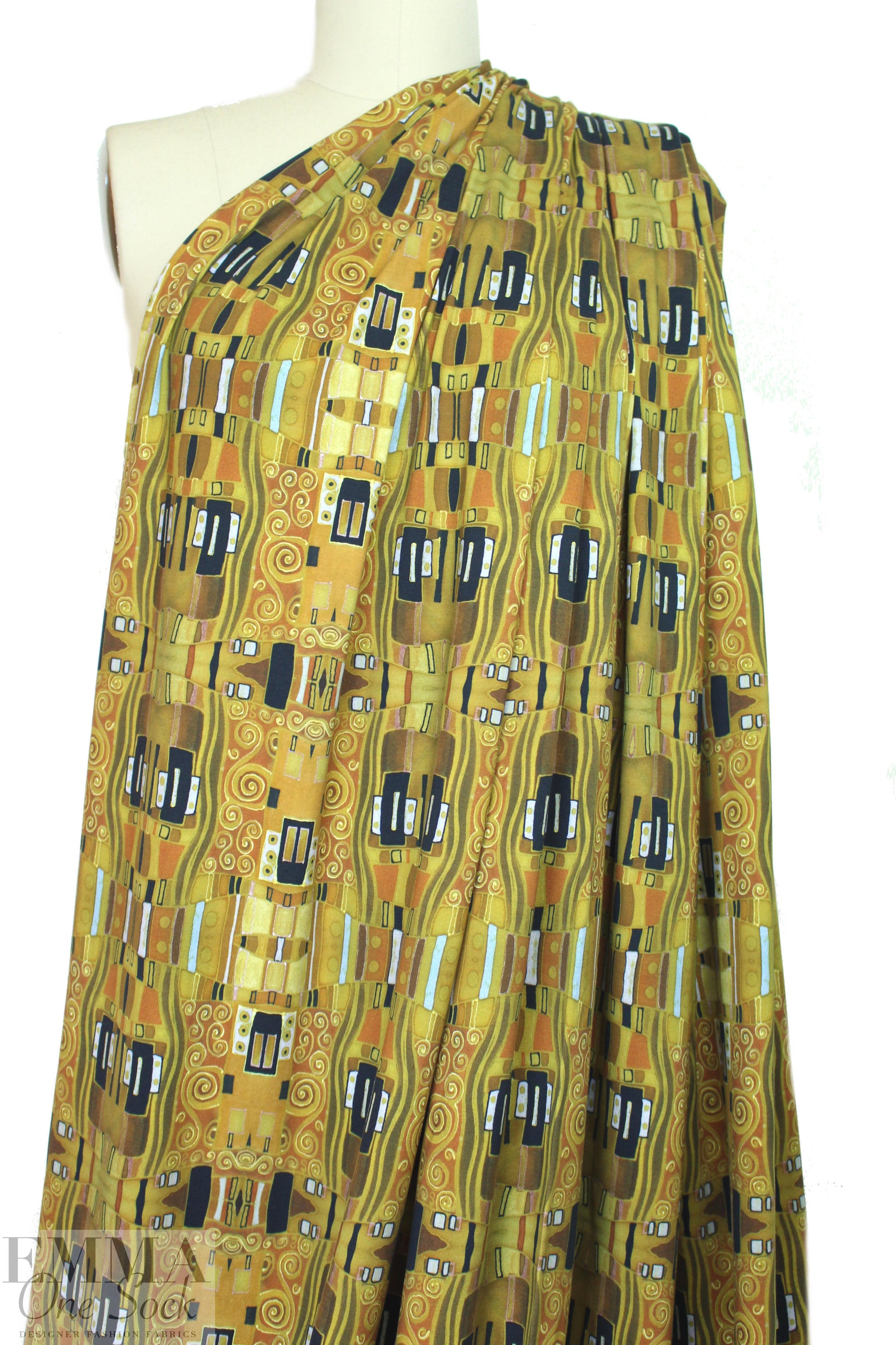 Dutch digital 'Klimt companion' cotton/spandex knit 1.5 yds