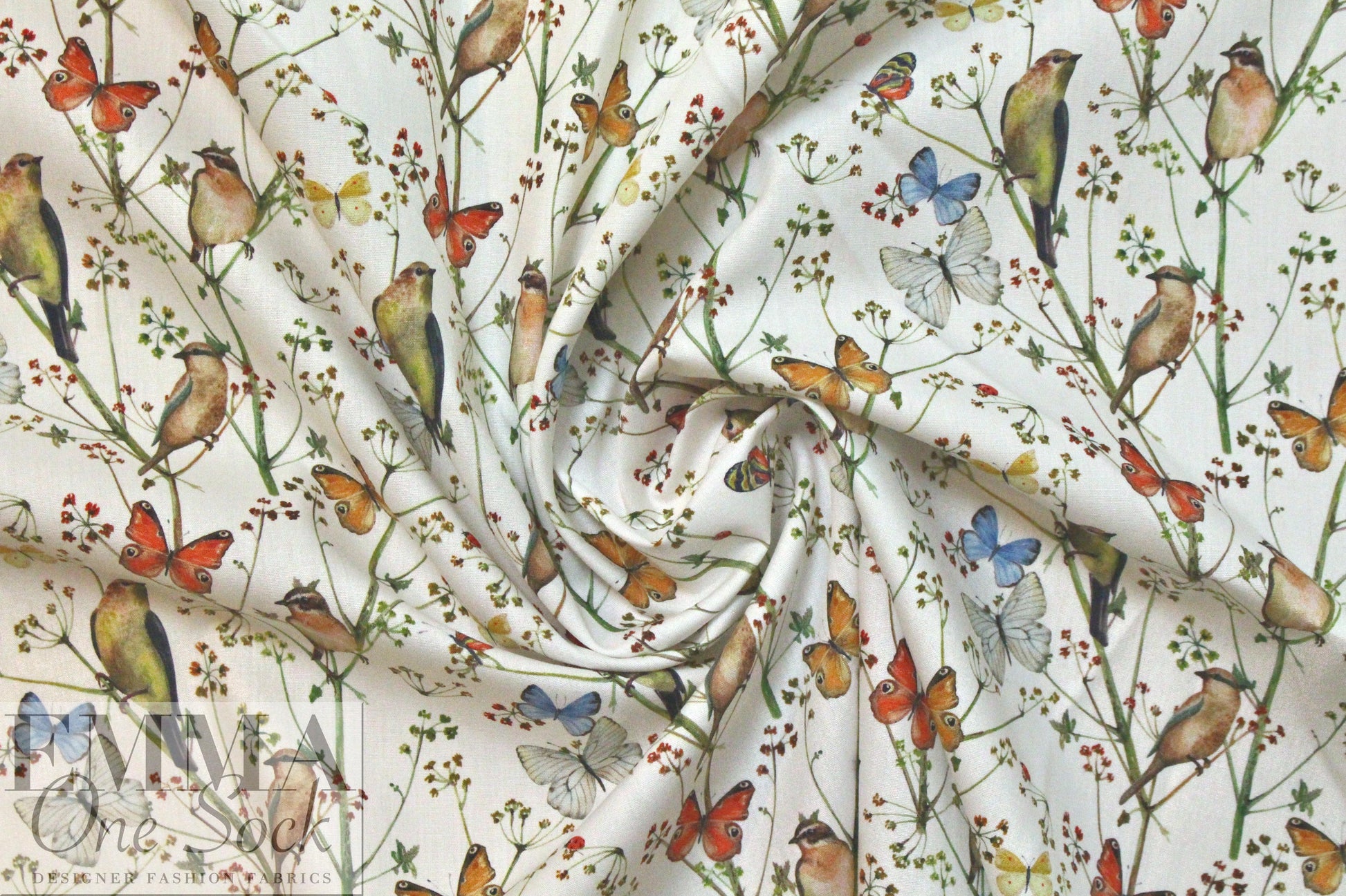 Dutch Oekotex cotton poplin for masks - backyard white .875 yds