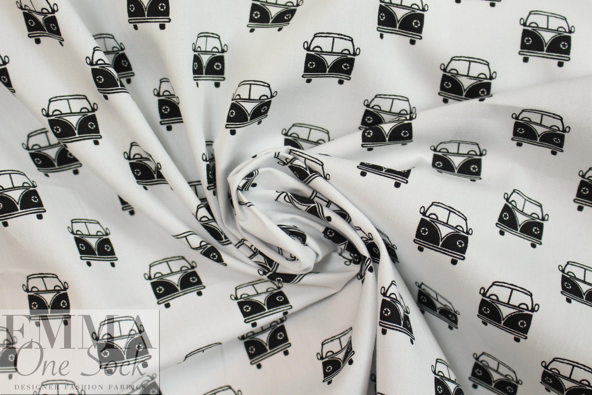 Dutch Oekotex cotton poplin for masks - b/w on the road