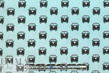 Dutch Oekotex cotton poplin for masks - on the road .75 yds