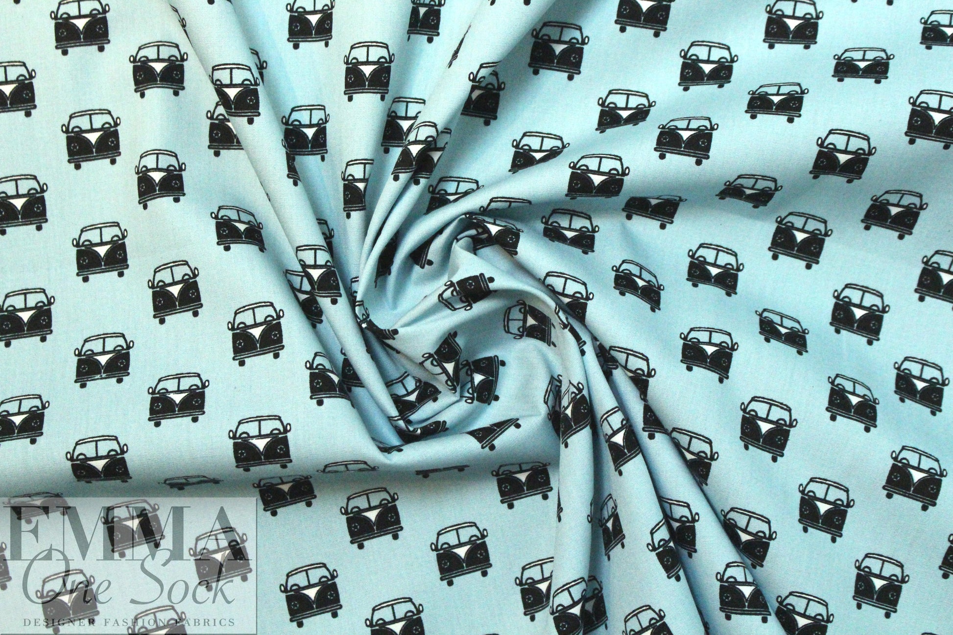 Dutch Oekotex cotton poplin for masks - on the road .75 yds