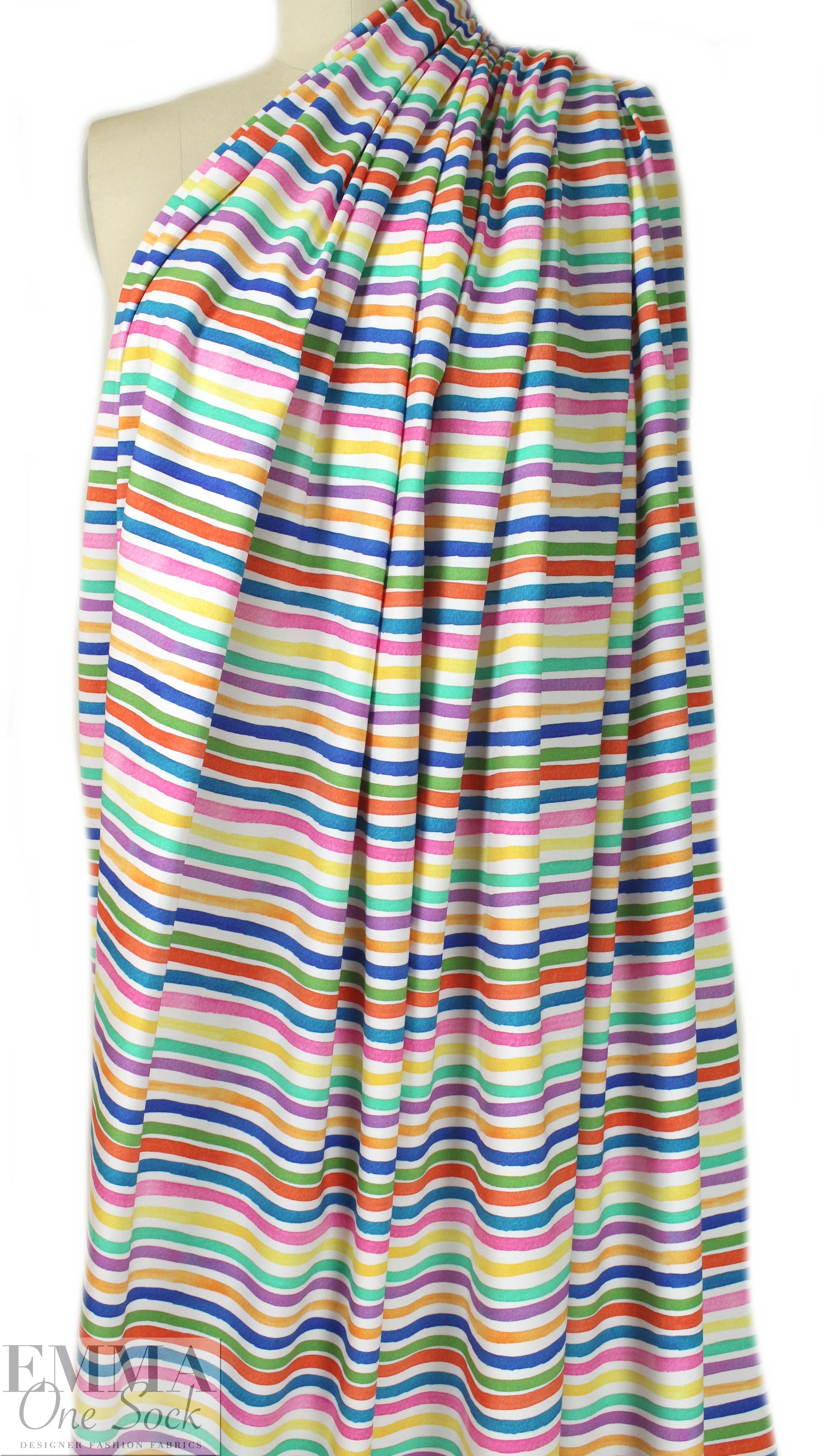 Dutch digital 'candy stripe 3' knit Oeko-Tex certified .625 yds