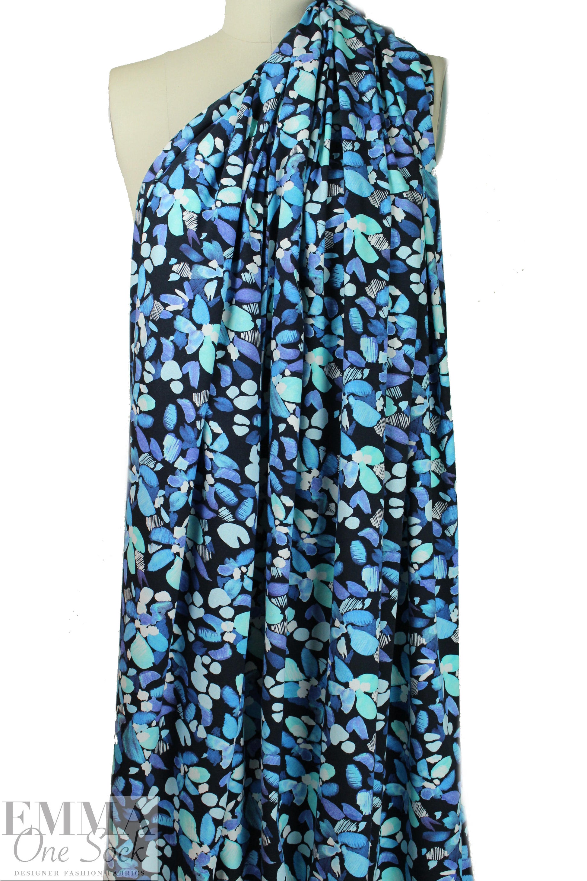 Dutch digital petal power knit Oeko-Tex - blues