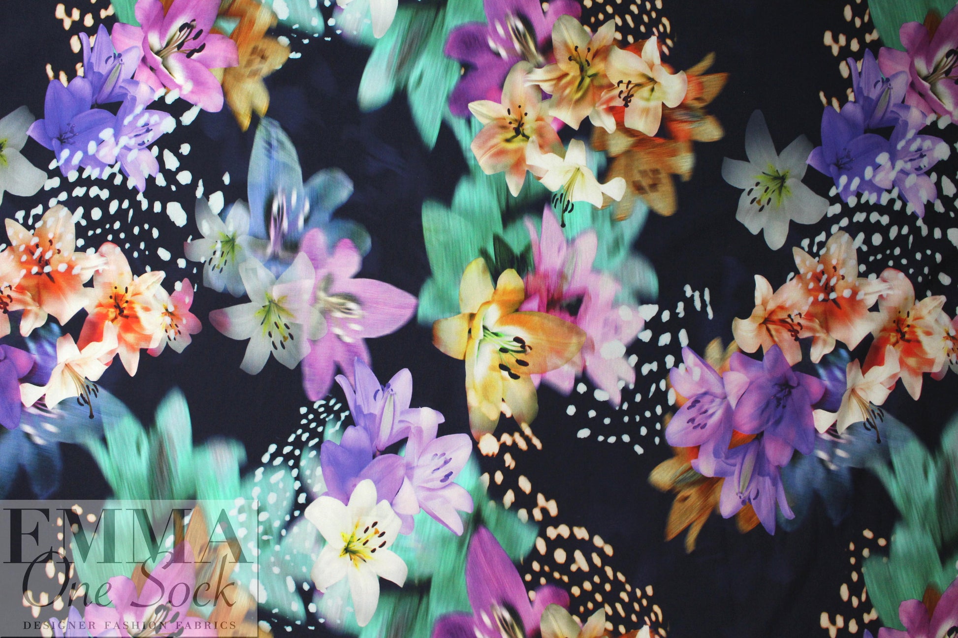 Dutch digital 'valley of lilies' no. 2 knit Oeko-Tex certified