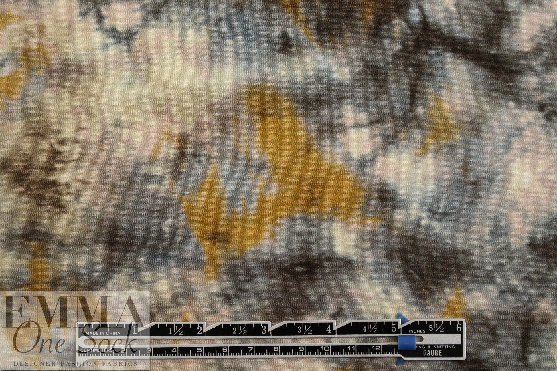 Dutch digital earthy tie dye viscose knit Oeko-Tex certified