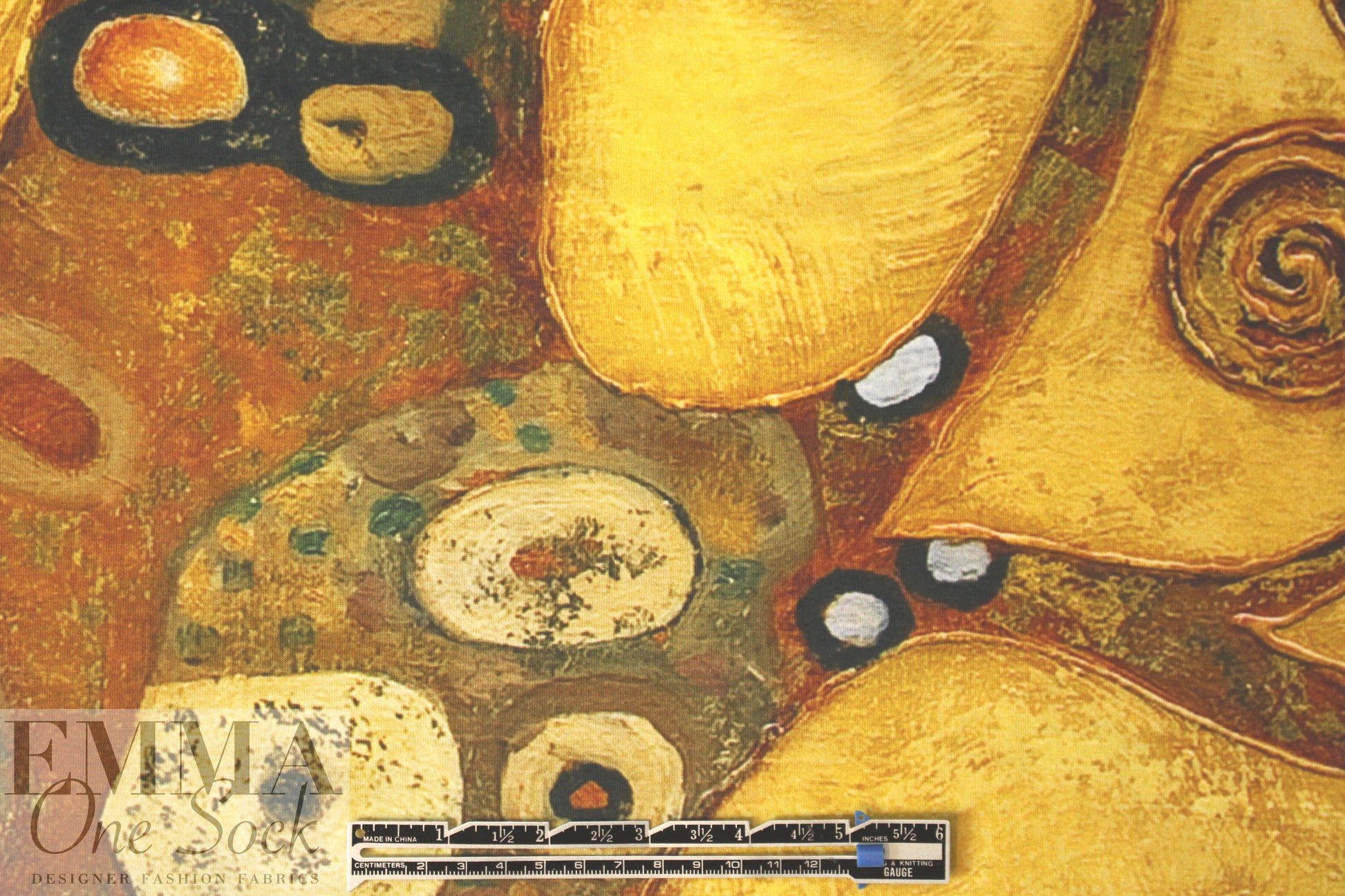 Dutch digital  'Klimt tree of life' cotton/spandex knit panel