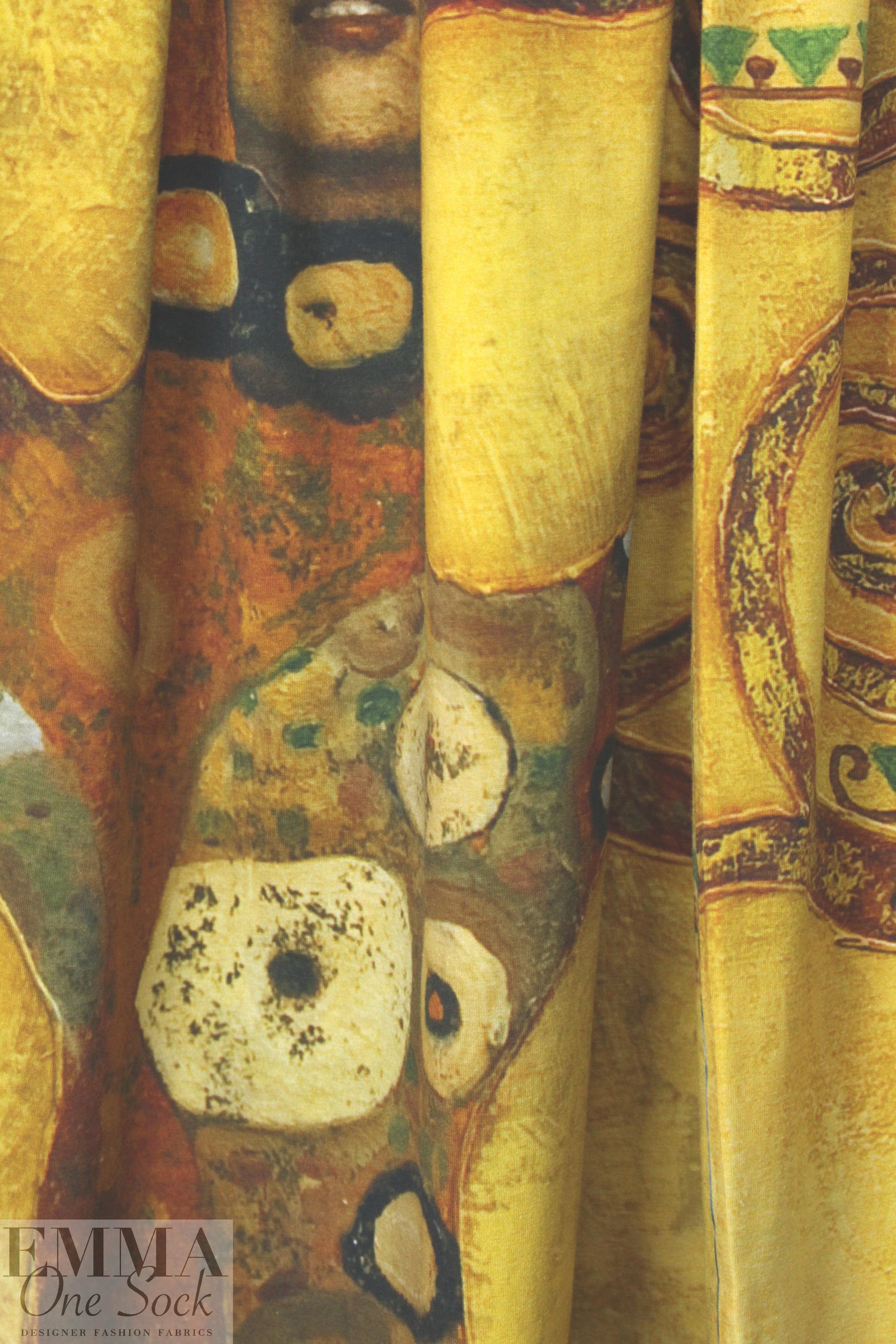 Dutch digital  'Klimt tree of life' cotton/spandex knit panel