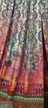 Dutch digital fleur de lis cotton/lycra knit panel  2.375 yd