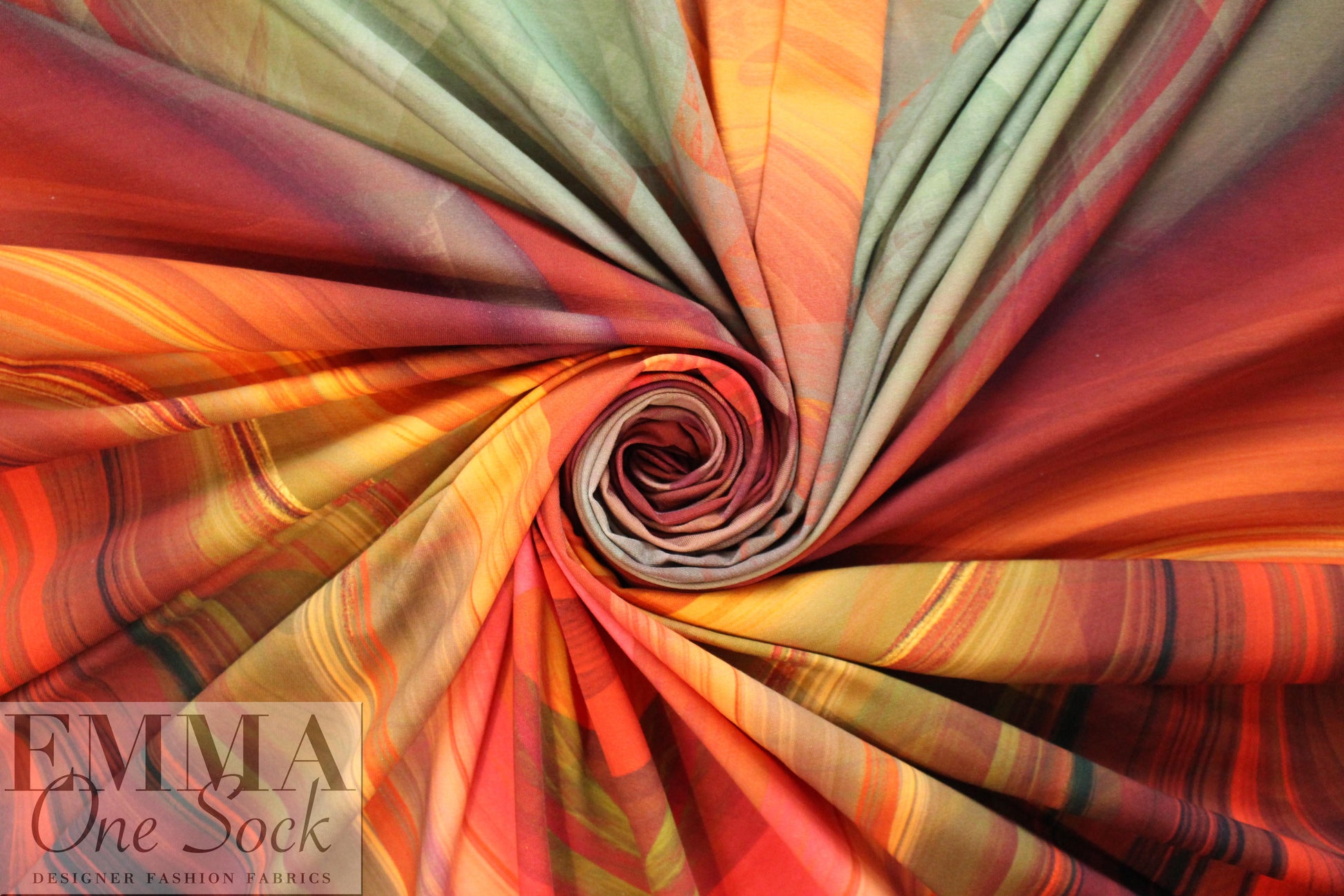 Dutch digital 'spicy swirl' knit Oeko-Tex certified panel