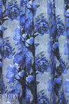Dutch digital 'blue rose' cotton/lycra knit