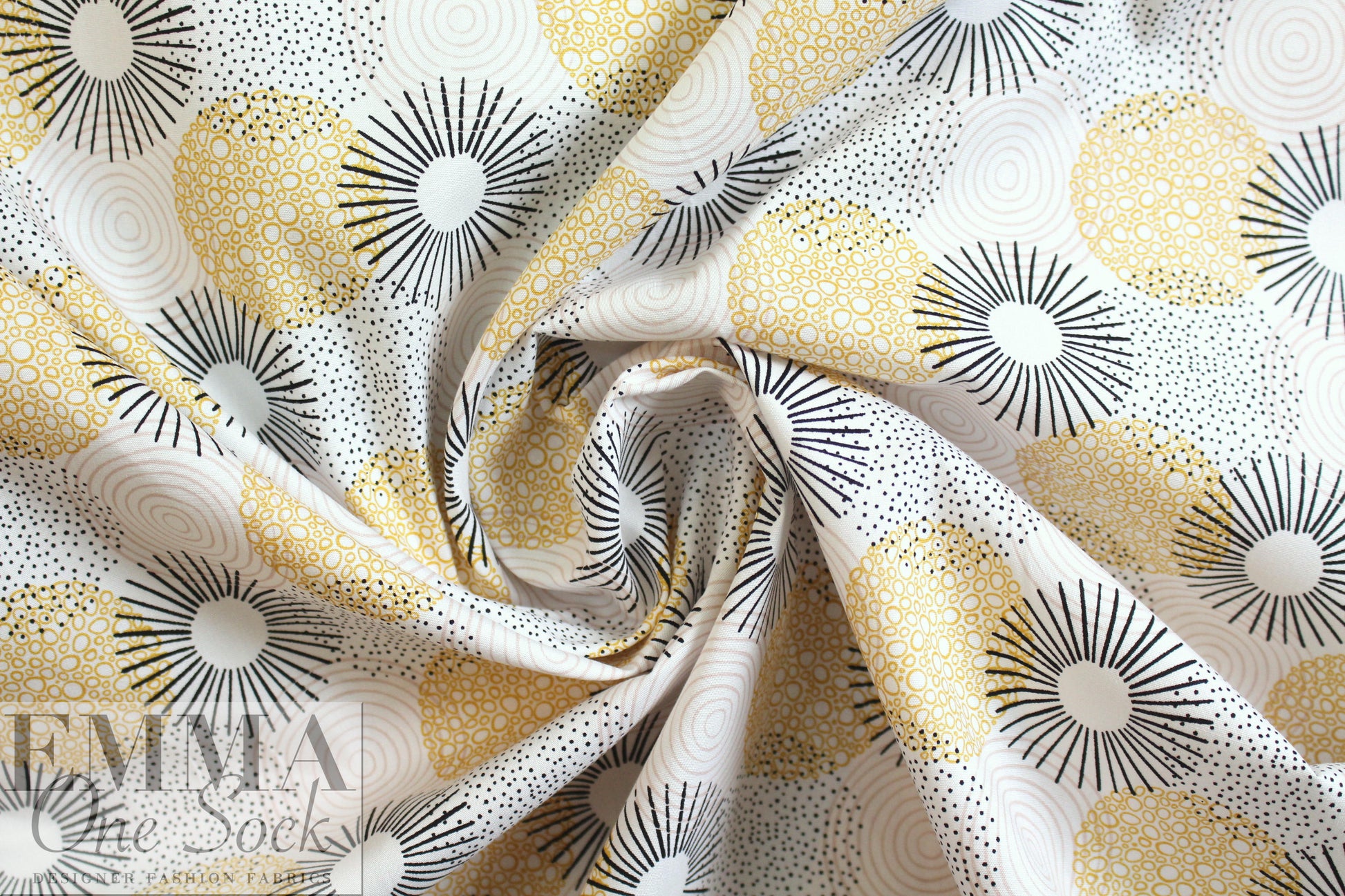 Dutch Oeko-Tex cotton poplin for masks - gold/beige retro