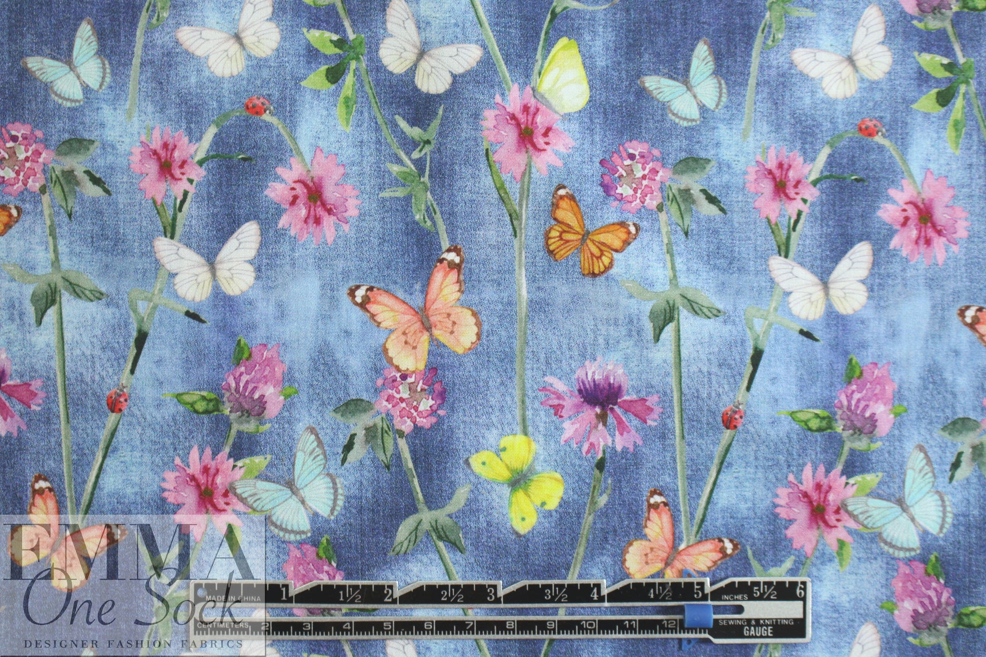 Dutch Oeko-Tex cotton poplin for masks - denim garden