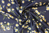 Dutch Oekotex cotton poplin for masks - chamomile on navy .75 yds
