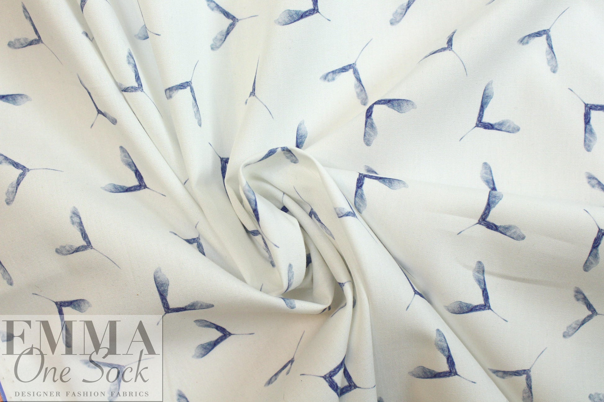 Dutch Oekotex cotton poplin for masks - maple wings