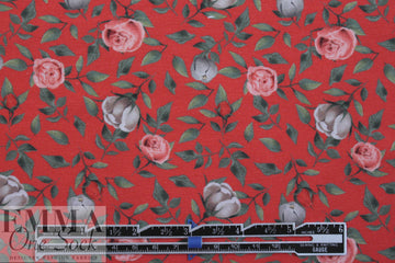 Dutch digital 'garden blooms' knit Oeko-Tex certified .75 yds