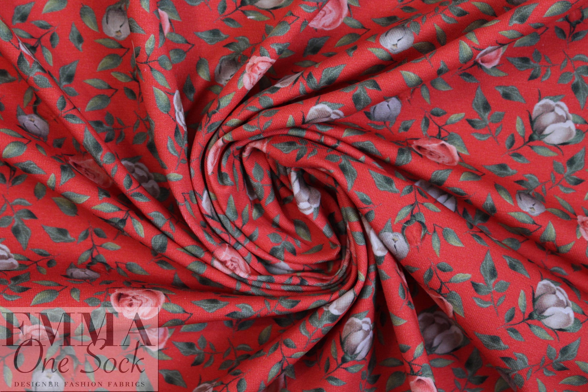 Dutch digital 'garden blooms' knit Oeko-Tex certified